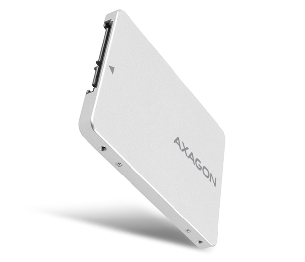 AXAGON RSS-M2SD Wewnętrzna obudowa 2.5" z interfejsem SATA do dysków SSD M.2 SATA, srebrny - 1317148 - zdjęcie 3